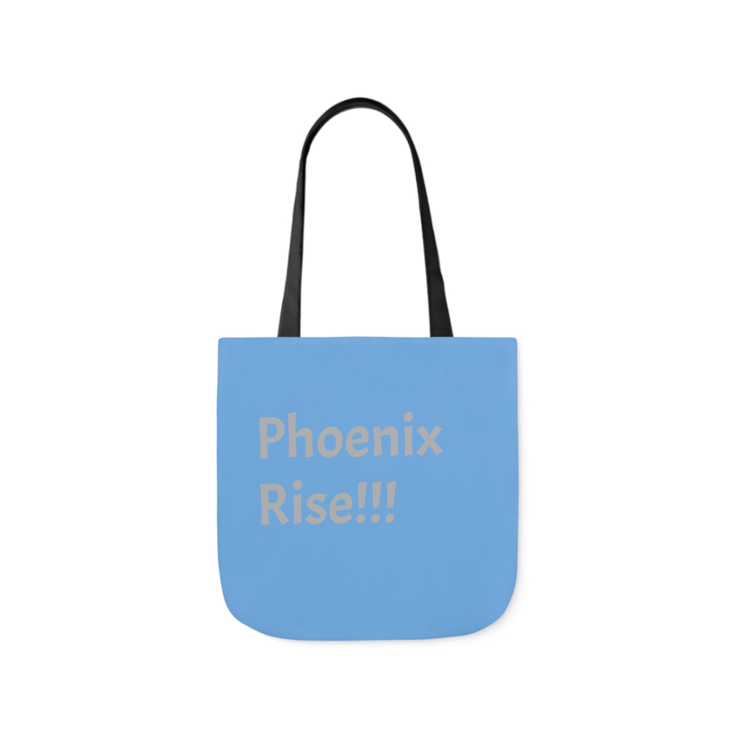 Light Blue: RH Logo: Grey Font: Phoenix Rise: Canvas Tote Bag, 5-Color Straps