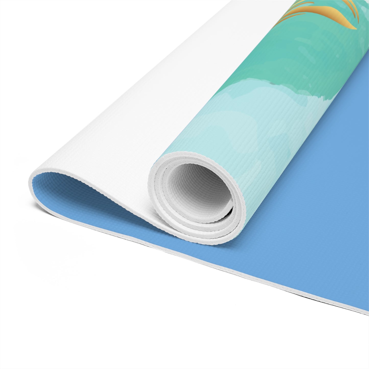 RH Splash: Light Blue: Foam Yoga Mat
