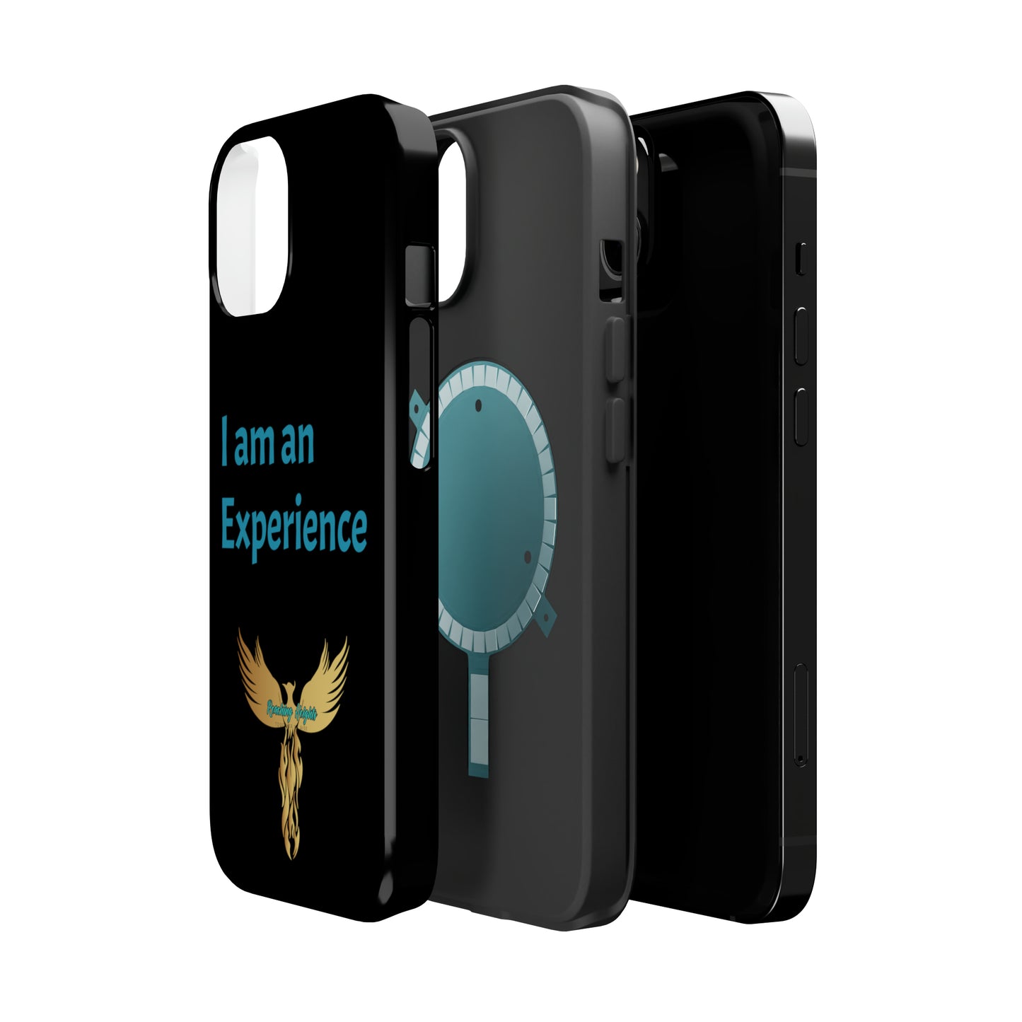 I am an Experience: Black: Turquoise Font: MagSafe Tough Cases