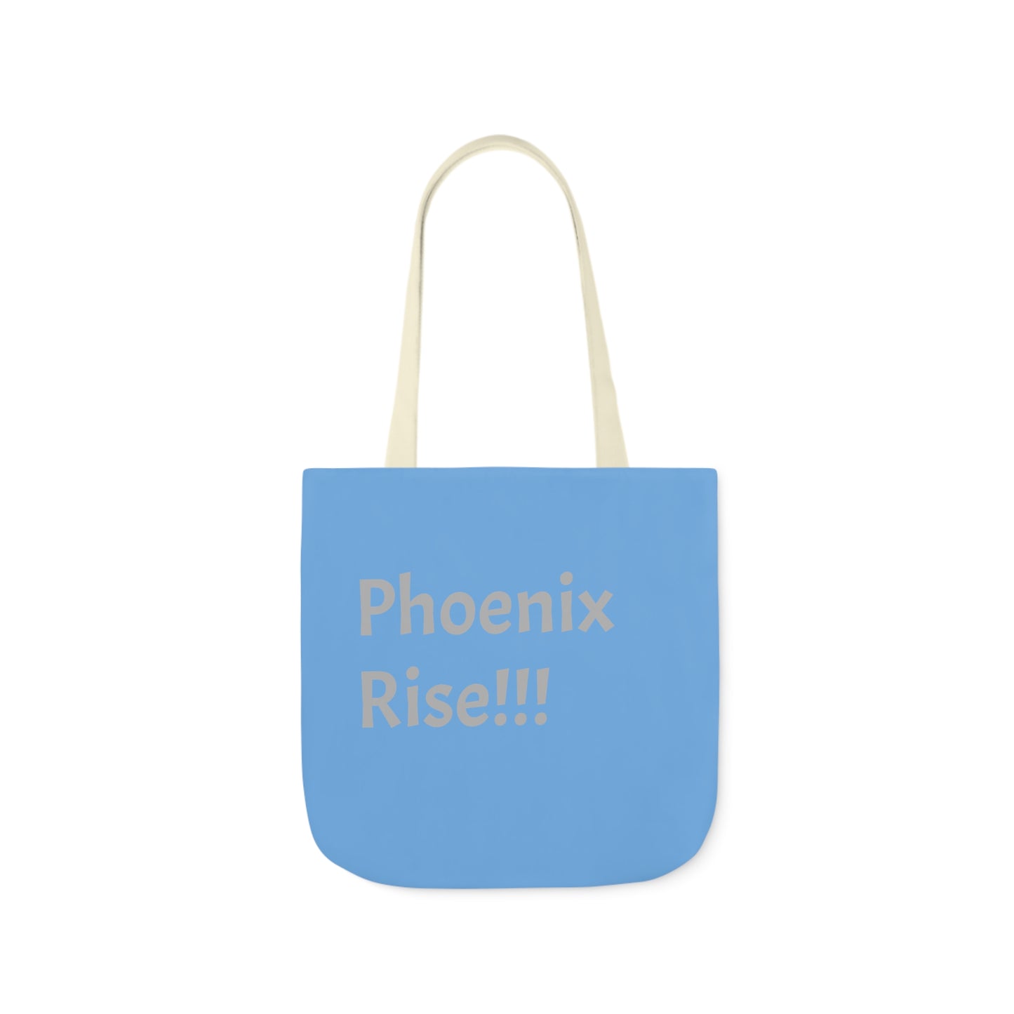 Light Blue: RH Logo: Grey Font: Phoenix Rise: Canvas Tote Bag, 5-Color Straps