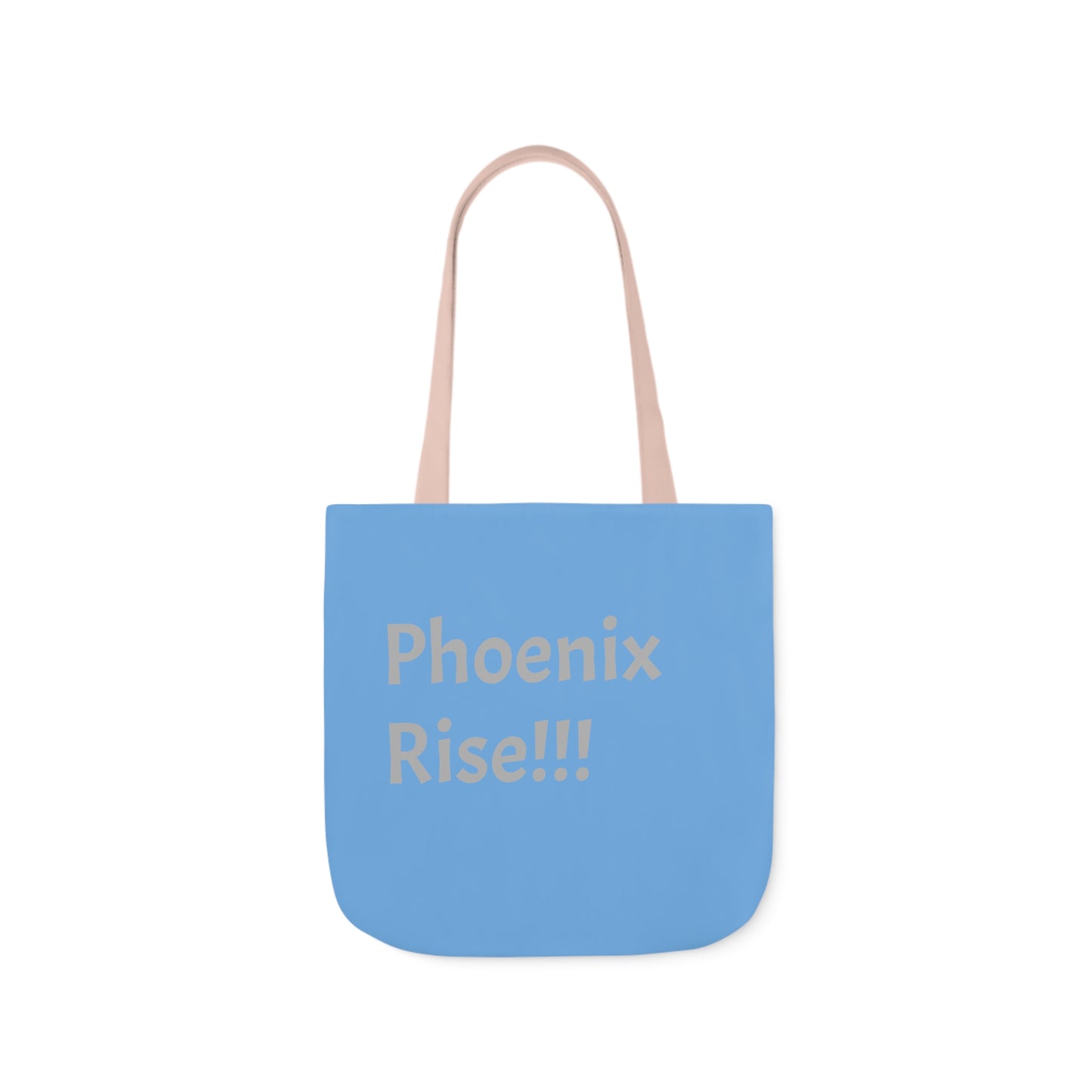 Light Blue: RH Logo: Grey Font: Phoenix Rise: Canvas Tote Bag, 5-Color Straps