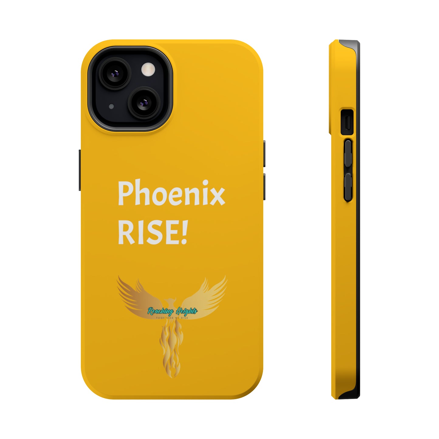 Phoenix Rise: Yellow: White Font: MagSafe Tough Cases