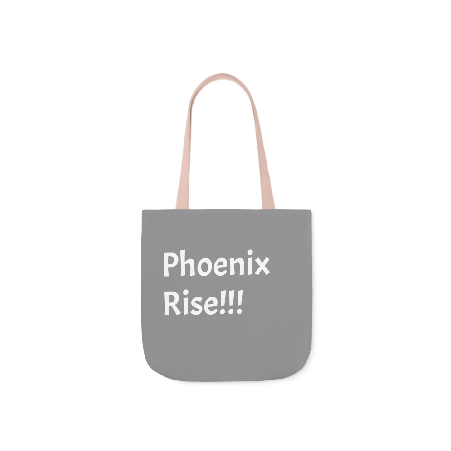 Grey: RH Logo: White Font: Phoenix Rise: Canvas Tote Bag, 5-Color Straps