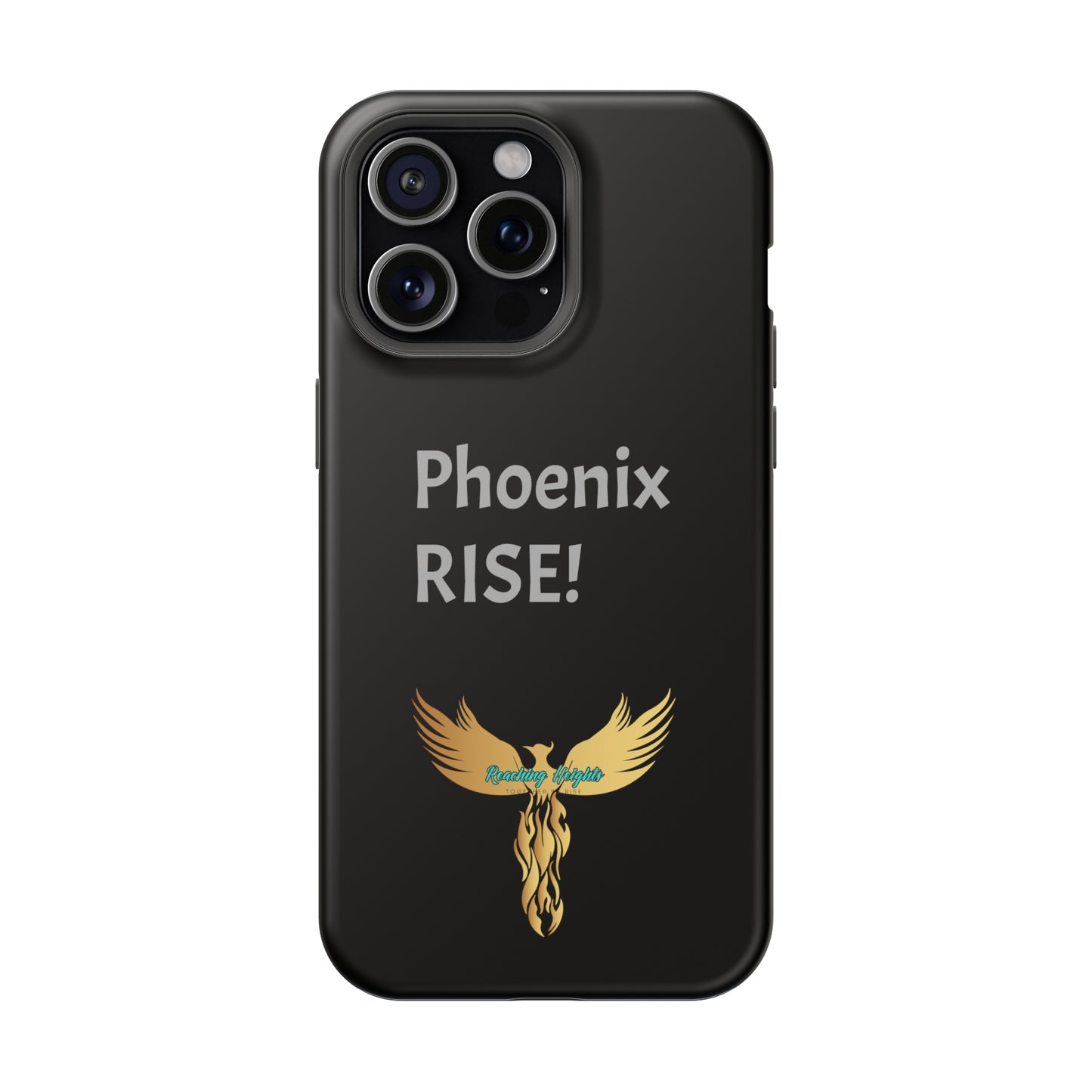 Phoenix Rise: Black: Grey Font: MagSafe Tough Cases