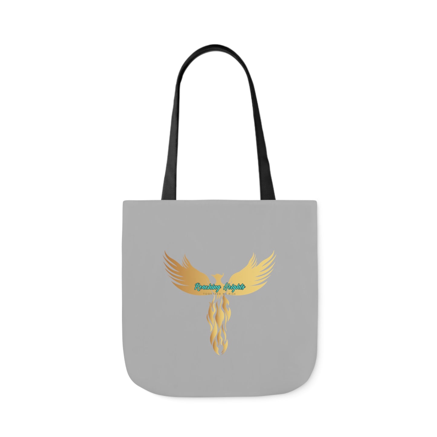 Light Grey: RH Logo: Light Blue Font: Phoenix Rise: Canvas Tote Bag, 5-Color Straps