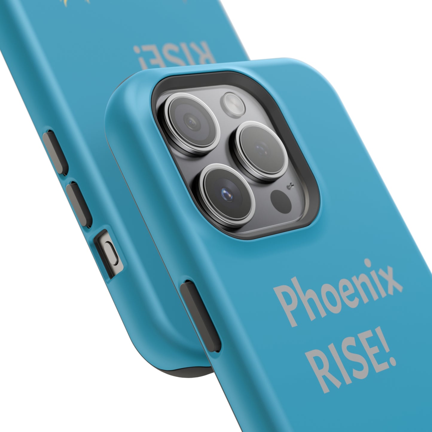 Phoenix Rise: Turquoise: Grey Font: MagSafe Tough Cases