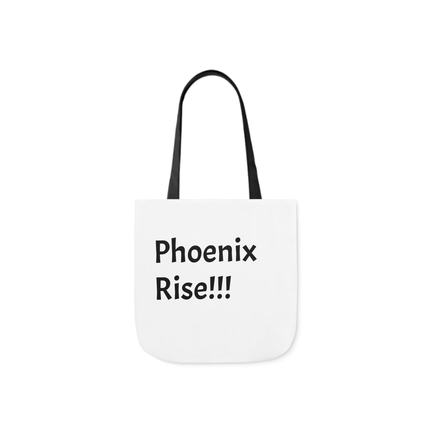 White: RH Logo: Black Font: Phoenix Rise: Canvas Tote Bag, 5-Color Straps