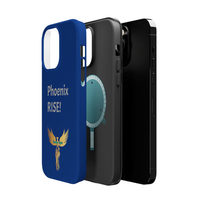 Phoenix Rise: Blue: Grey Font: MagSafe Tough Cases