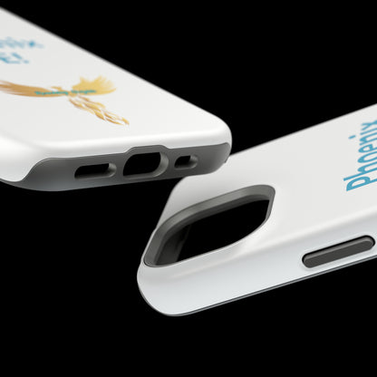 Phoenix Rise: White: Turquoise Font: MagSafe Tough Cases