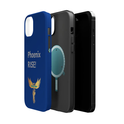 Phoenix Rise: Blue: Grey Font: MagSafe Tough Cases