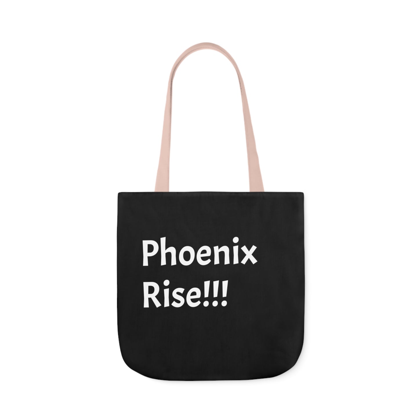 Black: RH Logo: White Font: Phoenix Rise: Canvas Tote Bag, 5-Color Straps