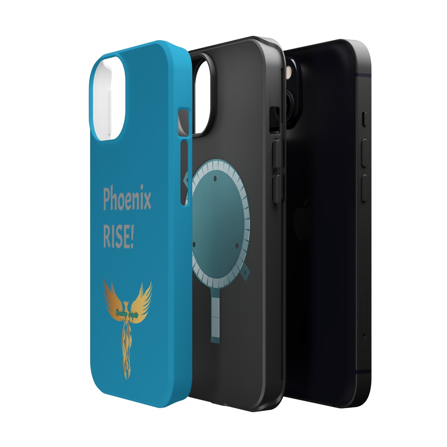 Phoenix Rise: Turquoise: Grey Font: MagSafe Tough Cases