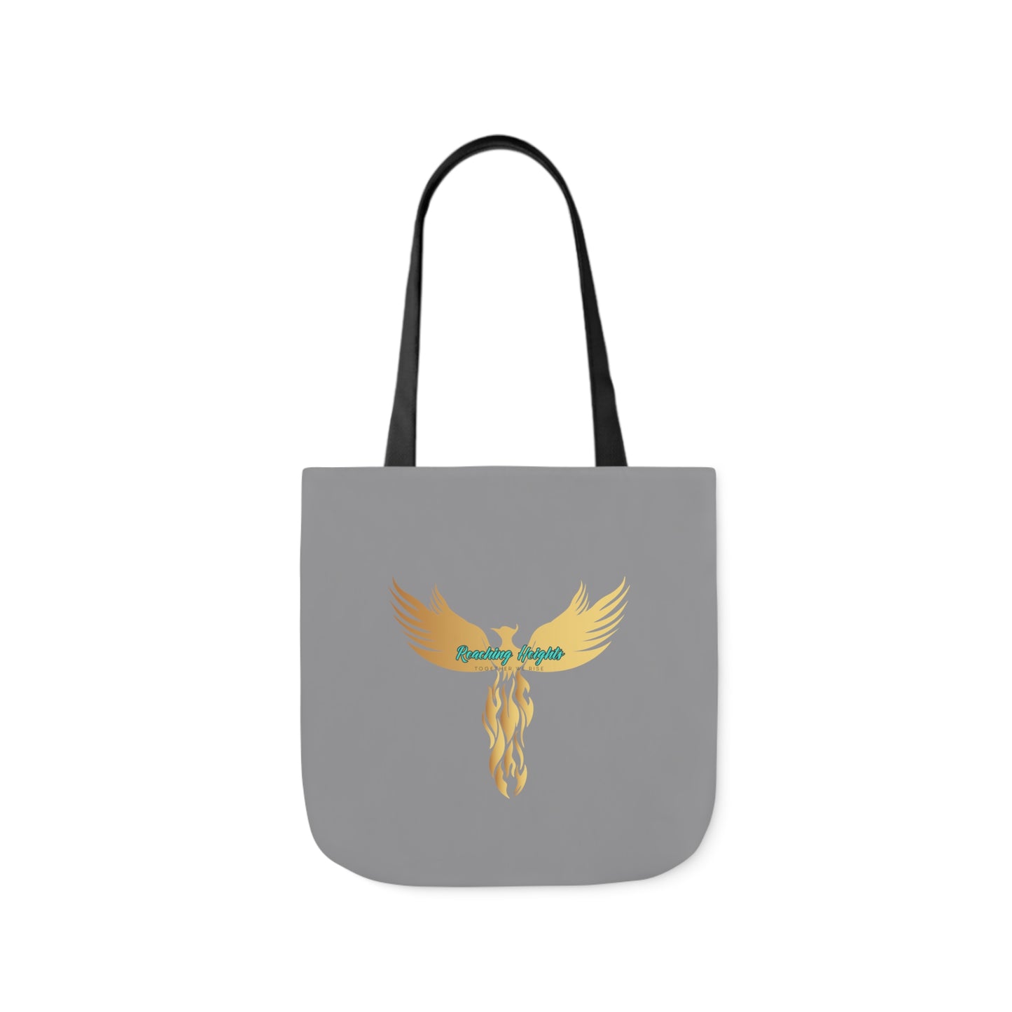 Grey: RH Logo: Light Blue Font: Phoenix Rise: Canvas Tote Bag, 5-Color Straps