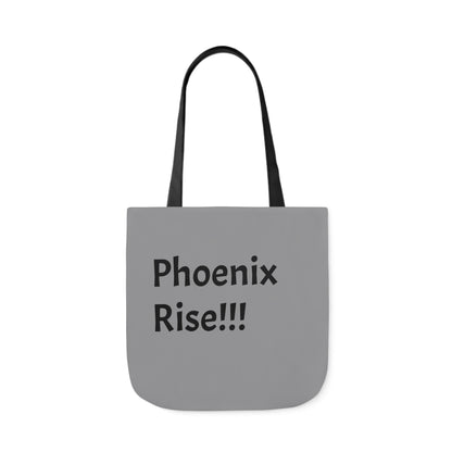 Grey: RH Logo: Black Font: Phoenix Rise: Canvas Tote Bag, 5-Color Straps