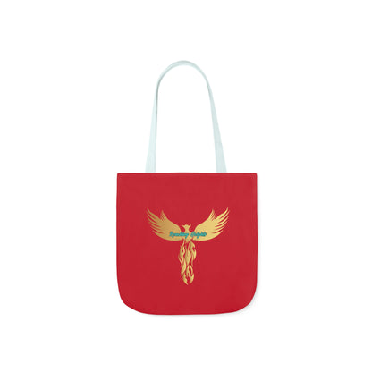 Red: RH Logo: White Font: No is Not an Option: Canvas Tote Bag, 5-Color Straps