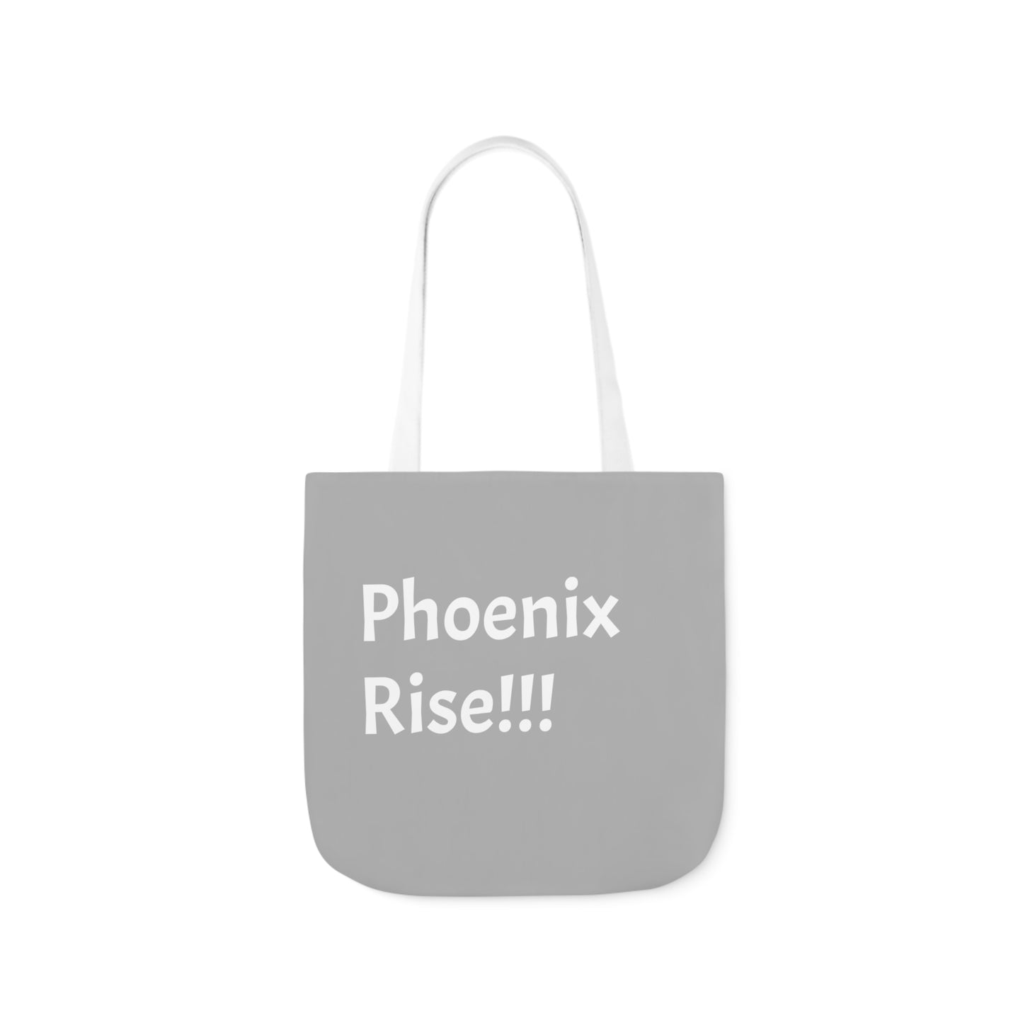 Light Grey: RH Logo: White Font: Phoenix Rise: Canvas Tote Bag, 5-Color Straps