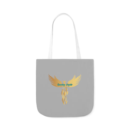 Light Grey: RH Logo: Black Font: Phoenix Rise: Canvas Tote Bag, 5-Color Straps