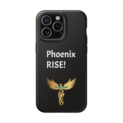 Phoenix Rise: Black: White Font: MagSafe Tough Cases