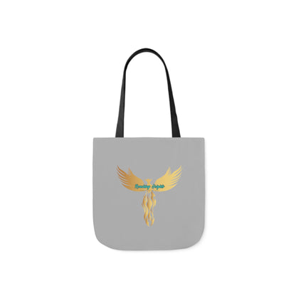 Light Grey: RH Logo: Black Font: Phoenix Rise: Canvas Tote Bag, 5-Color Straps