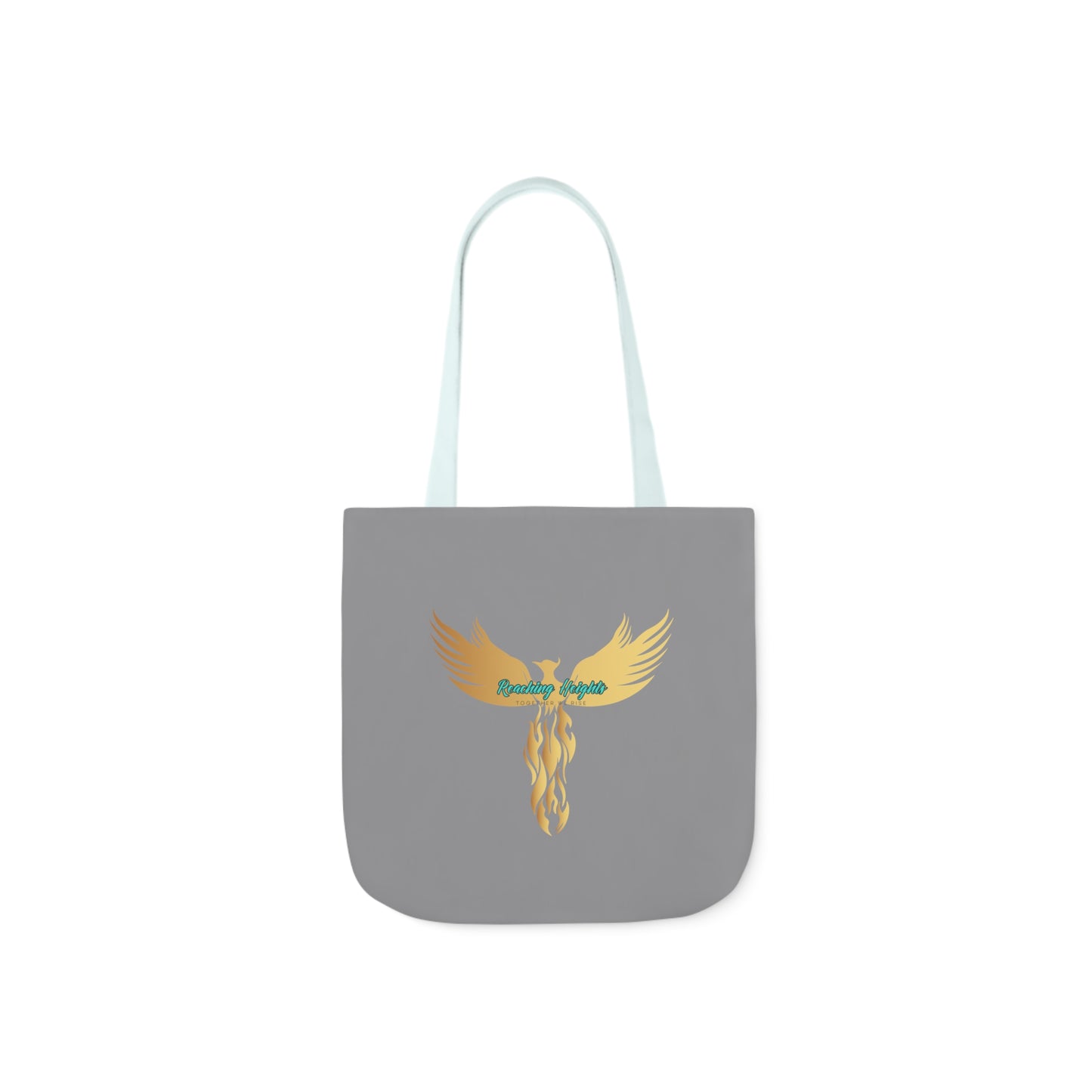 Grey: RH Logo: Light Blue Font: Phoenix Rise: Canvas Tote Bag, 5-Color Straps