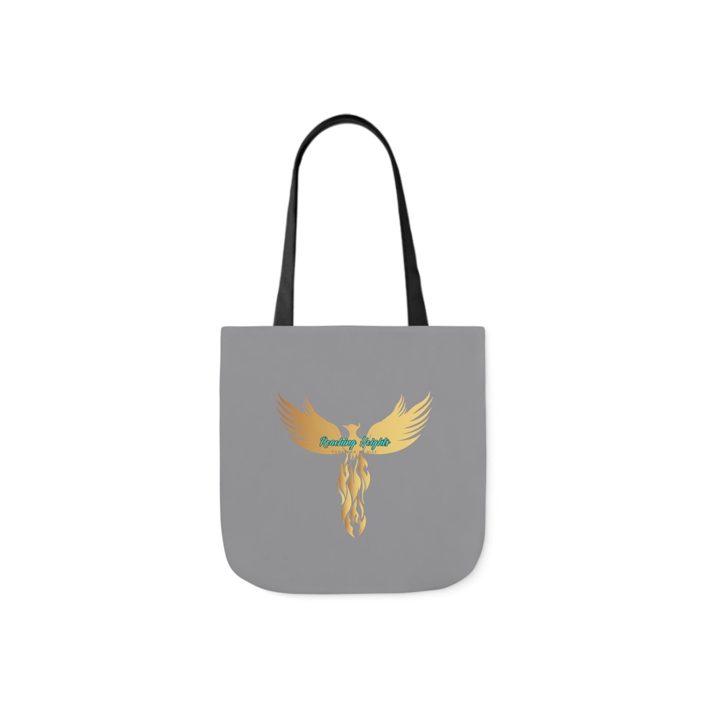 Grey: RH Logo: Black Font: Phoenix Rise: Canvas Tote Bag, 5-Color Straps