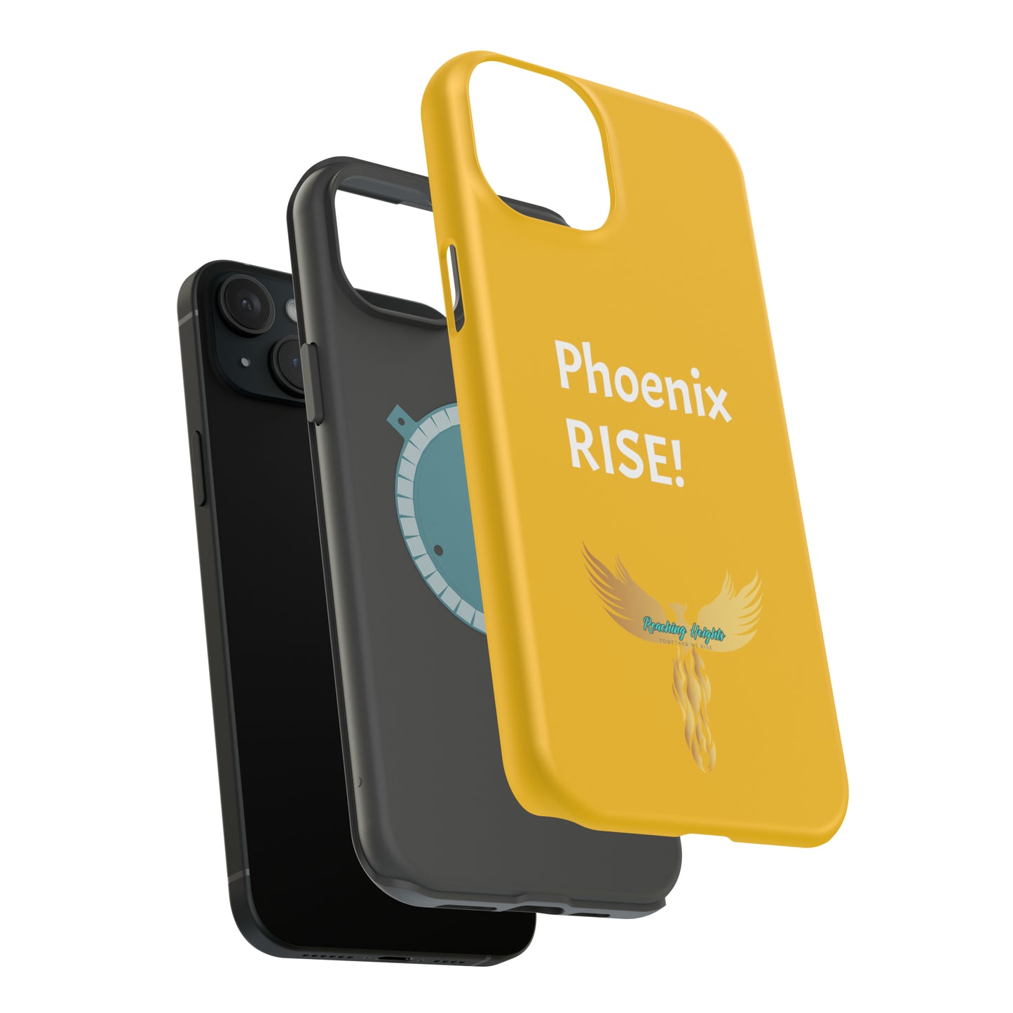 Phoenix Rise: Yellow: White Font: MagSafe Tough Cases