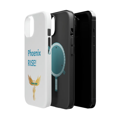 Phoenix Rise: White: Turquoise Font: MagSafe Tough Cases