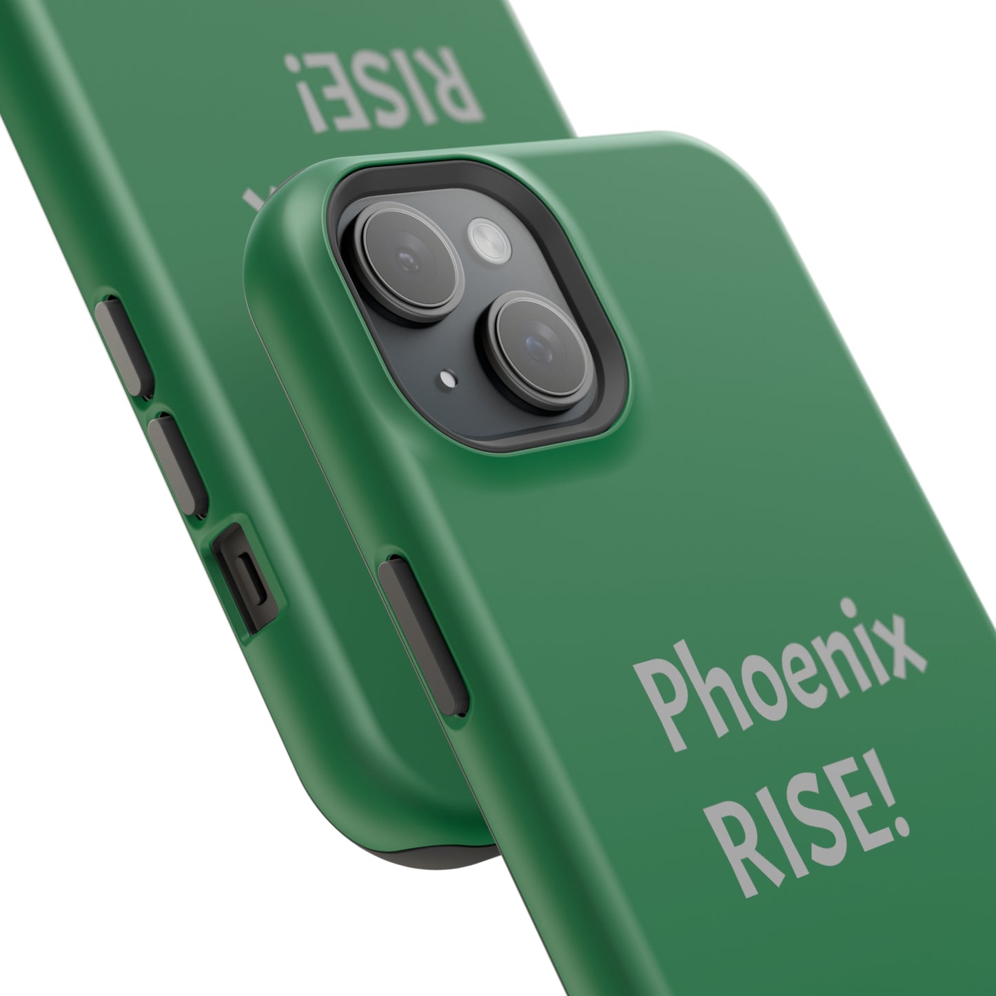 Phoenix Rise: Dark Green: Grey Font: MagSafe Tough Cases