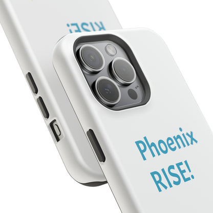 Phoenix Rise: White: Turquoise Font: MagSafe Tough Cases