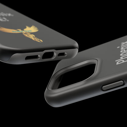 Phoenix Rise: Black: Grey Font: MagSafe Tough Cases