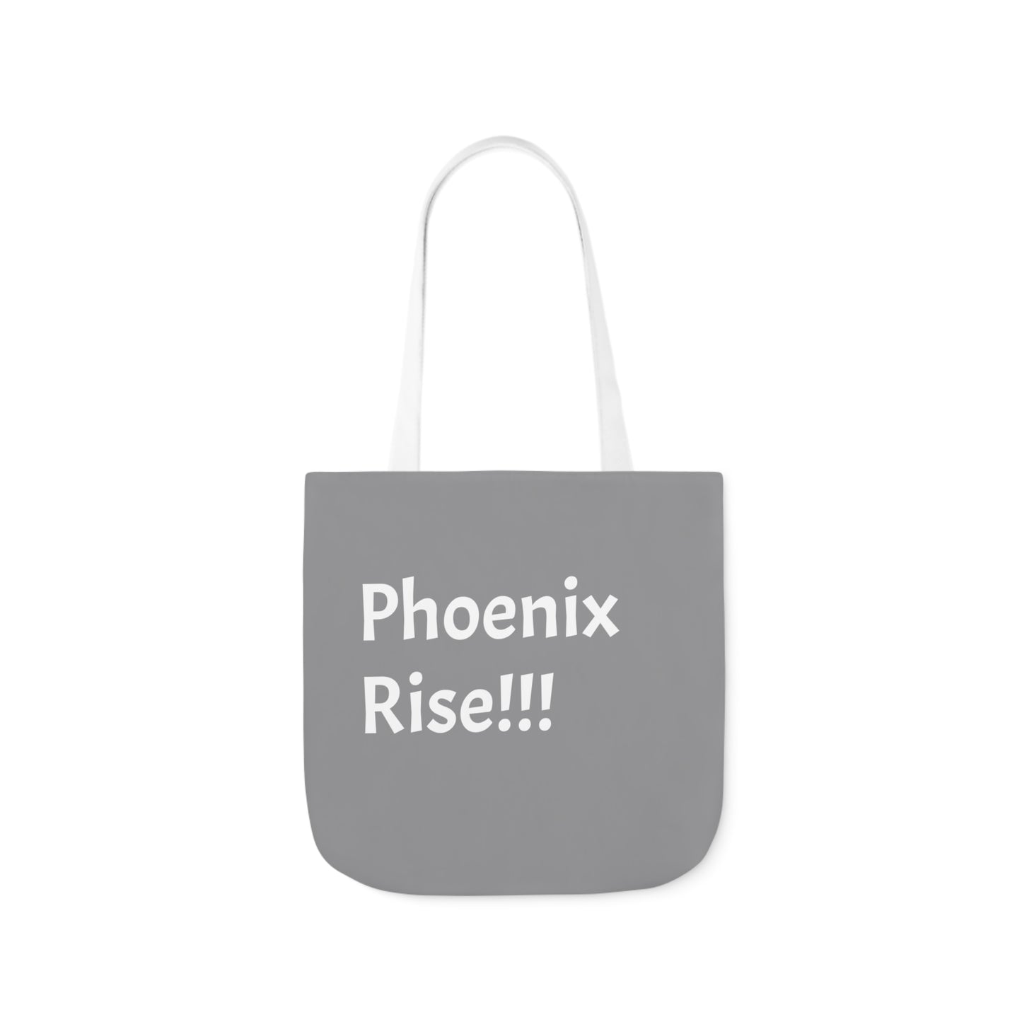 Grey: RH Logo: White Font: Phoenix Rise: Canvas Tote Bag, 5-Color Straps