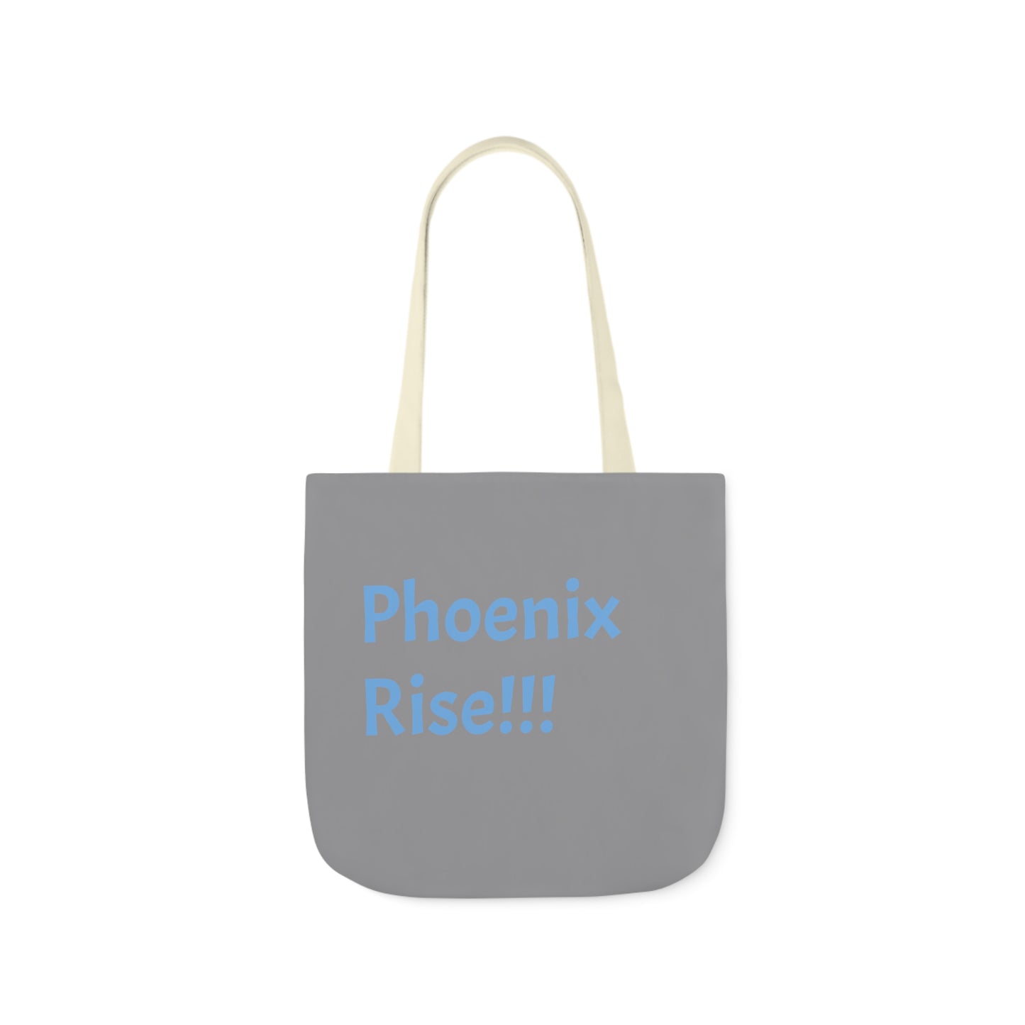 Grey: RH Logo: Light Blue Font: Phoenix Rise: Canvas Tote Bag, 5-Color Straps