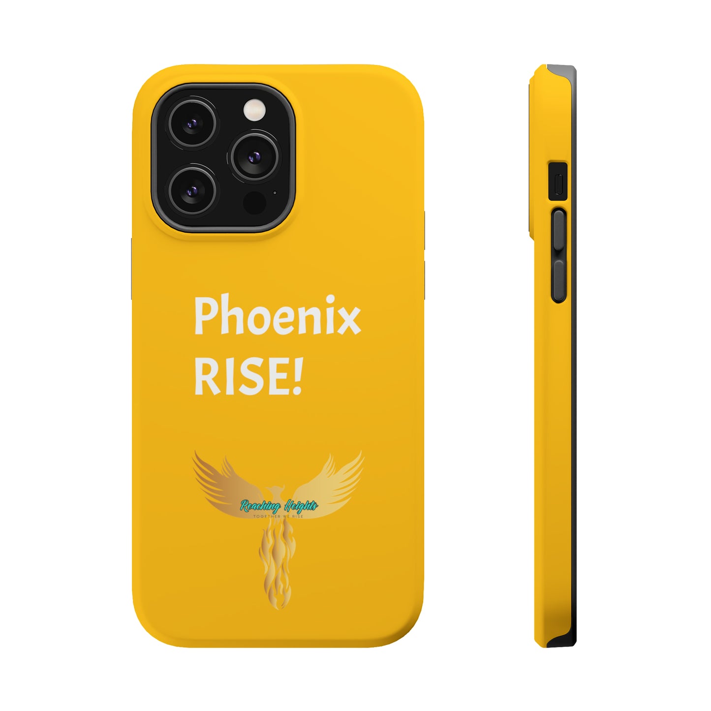 Phoenix Rise: Yellow: White Font: MagSafe Tough Cases