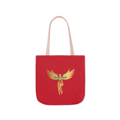 Red: RH Logo: White Font: Canvas Tote Bag, 5-Color Straps