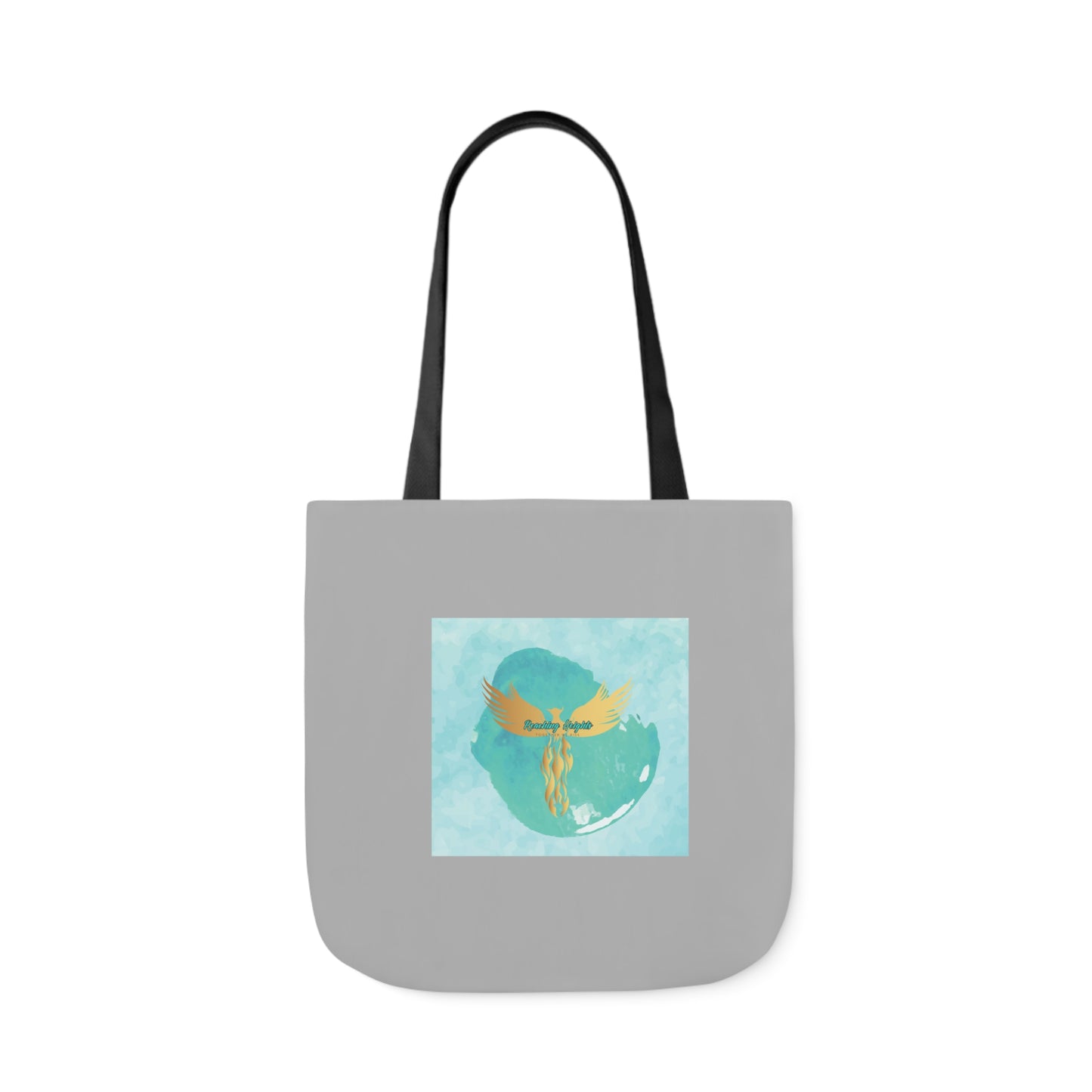 Grey: RH Splash: Light Blue Font: Canvas Tote Bag, 5-Color Straps