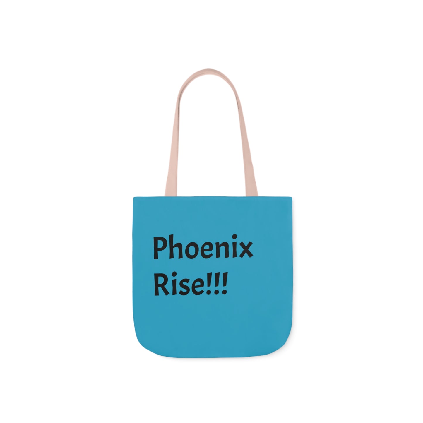 Turquoise: RH Logo: Black Font: Phoenix Rise: Canvas Tote Bag, 5-Color Straps