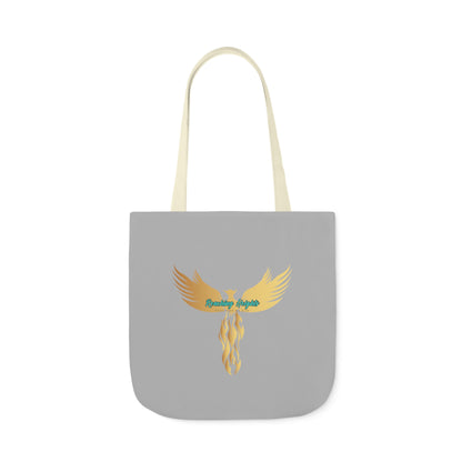 Light Grey: RH Logo: Light Blue Font: Phoenix Rise: Canvas Tote Bag, 5-Color Straps