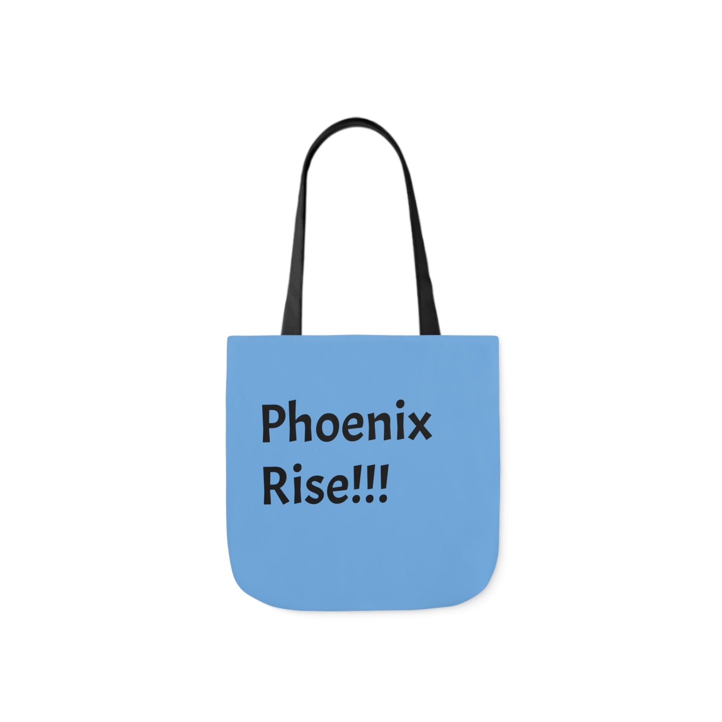 Light Blue: RH Logo: Black Font: Phoenix Rise: Canvas Tote Bag, 5-Color Straps