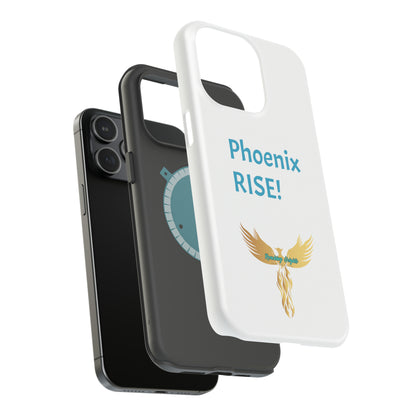 Phoenix Rise: White: Turquoise Font: MagSafe Tough Cases