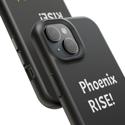 Phoenix Rise: Black: White Font: MagSafe Tough Cases