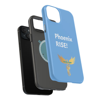 Phoenix Rise: Light Blue: White Font: MagSafe Tough Cases