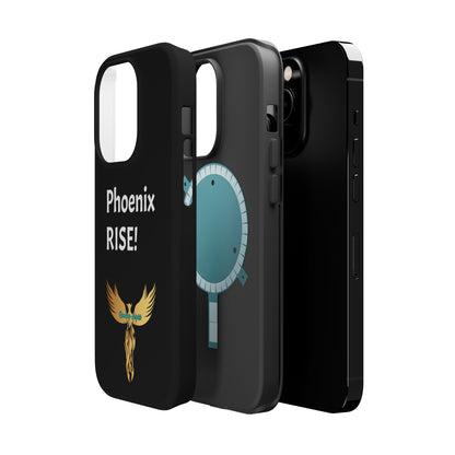 Phoenix Rise: Black: White Font: MagSafe Tough Cases