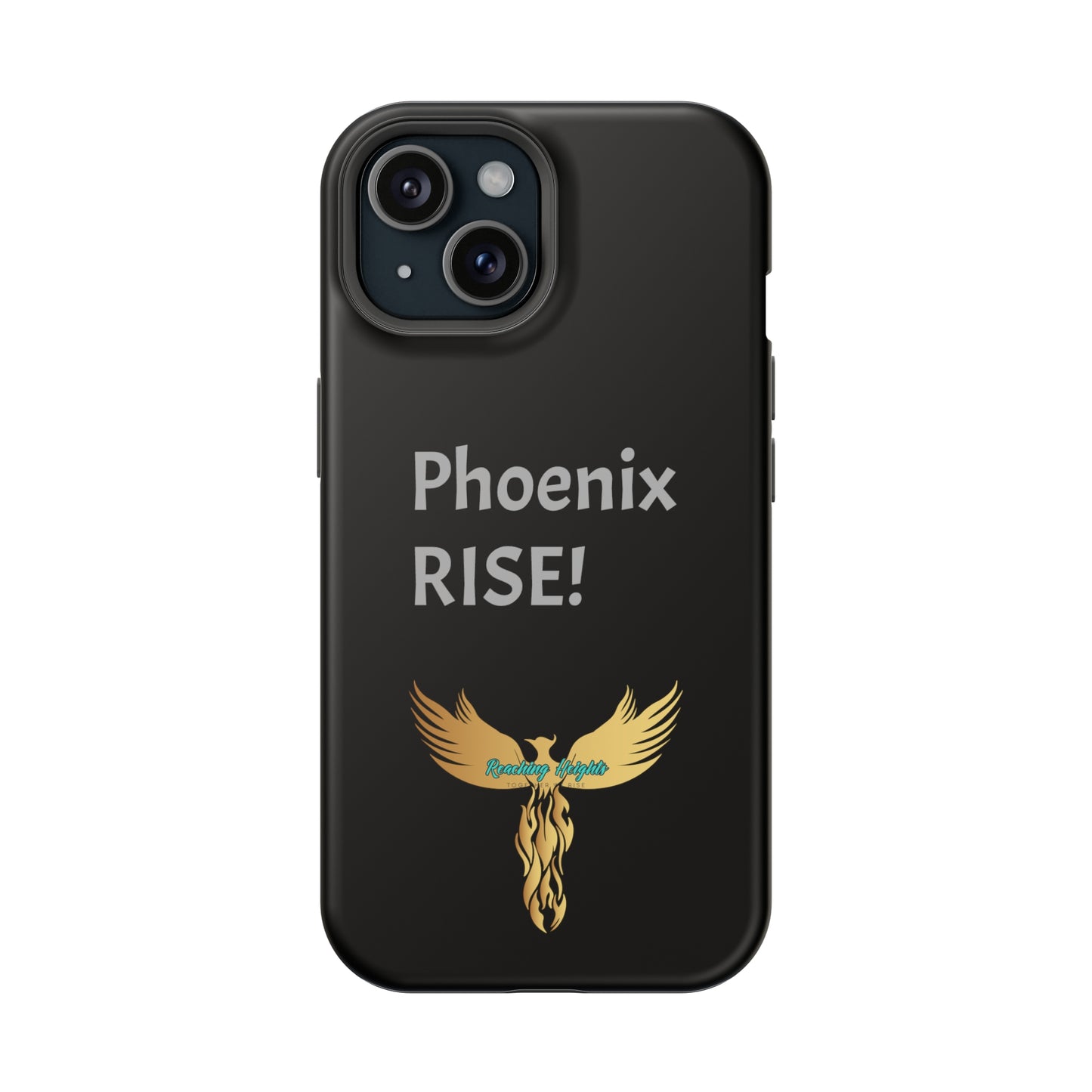 Phoenix Rise: Black: Grey Font: MagSafe Tough Cases