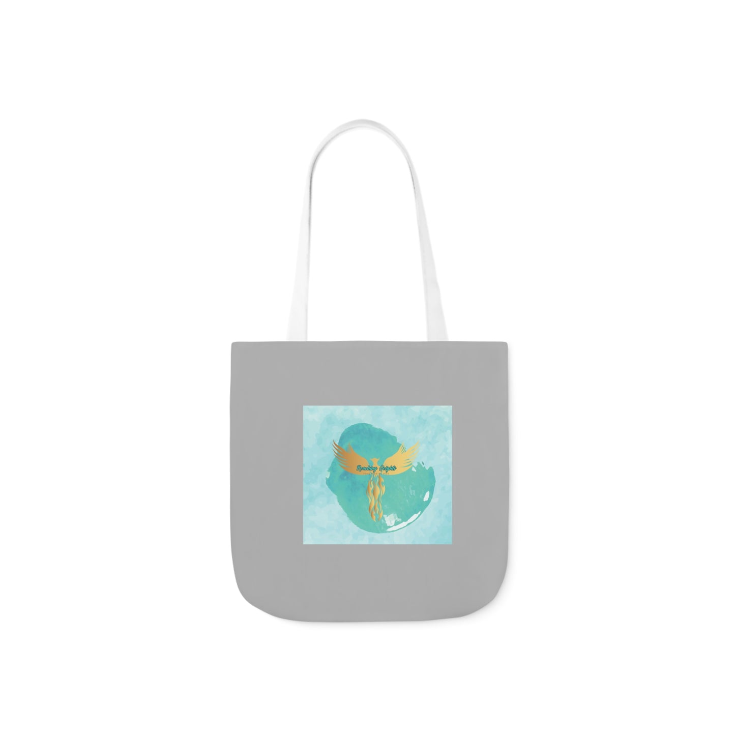 Grey: RH Splash: Light Blue Font: Canvas Tote Bag, 5-Color Straps