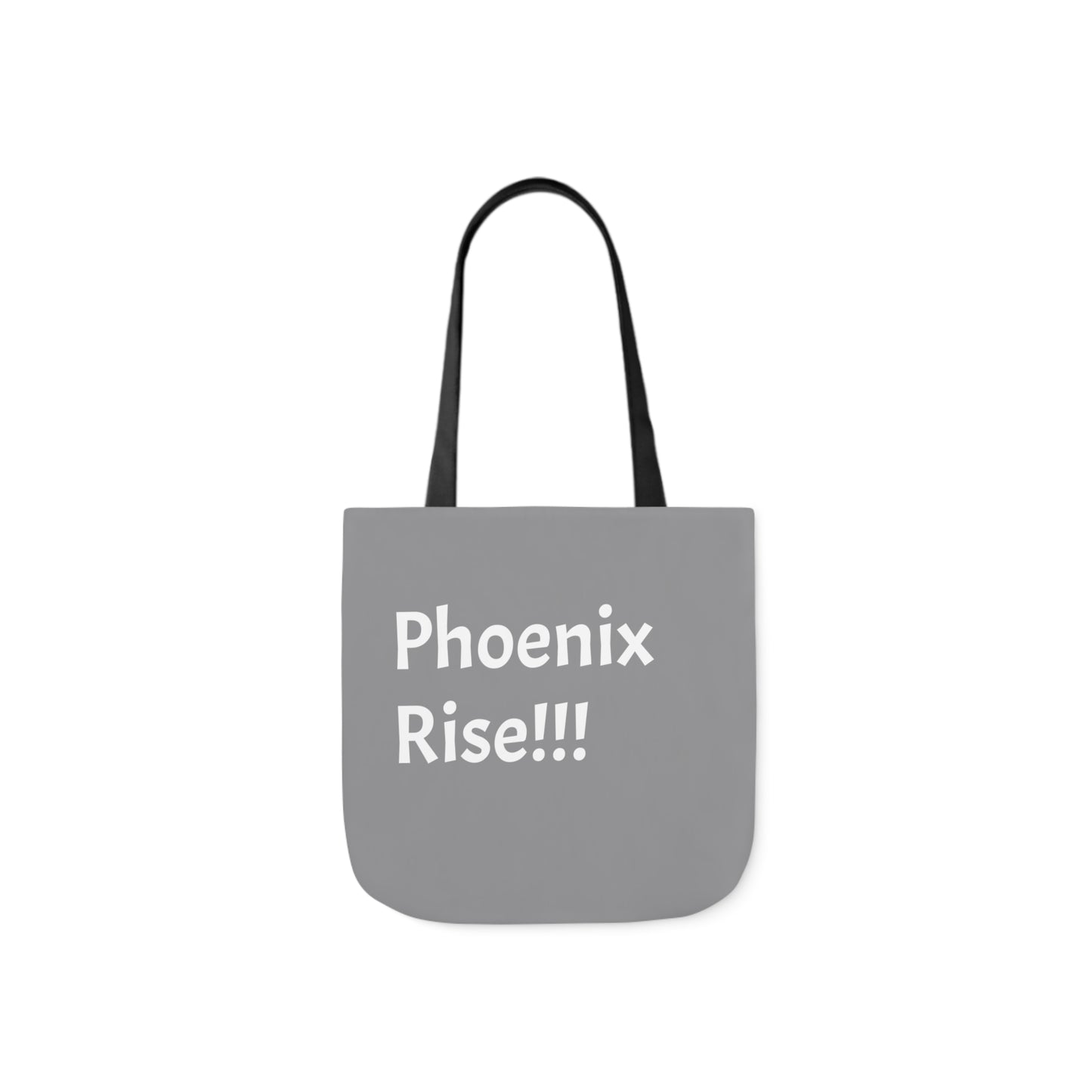 Grey: RH Logo: White Font: Phoenix Rise: Canvas Tote Bag, 5-Color Straps