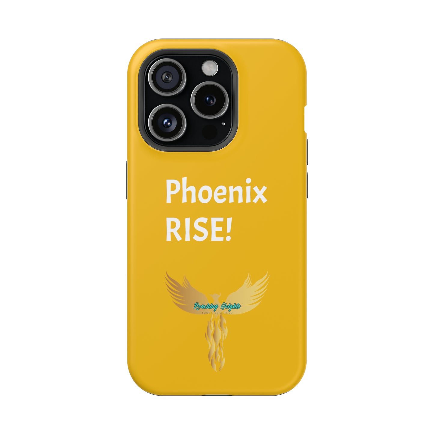 Phoenix Rise: Yellow: White Font: MagSafe Tough Cases