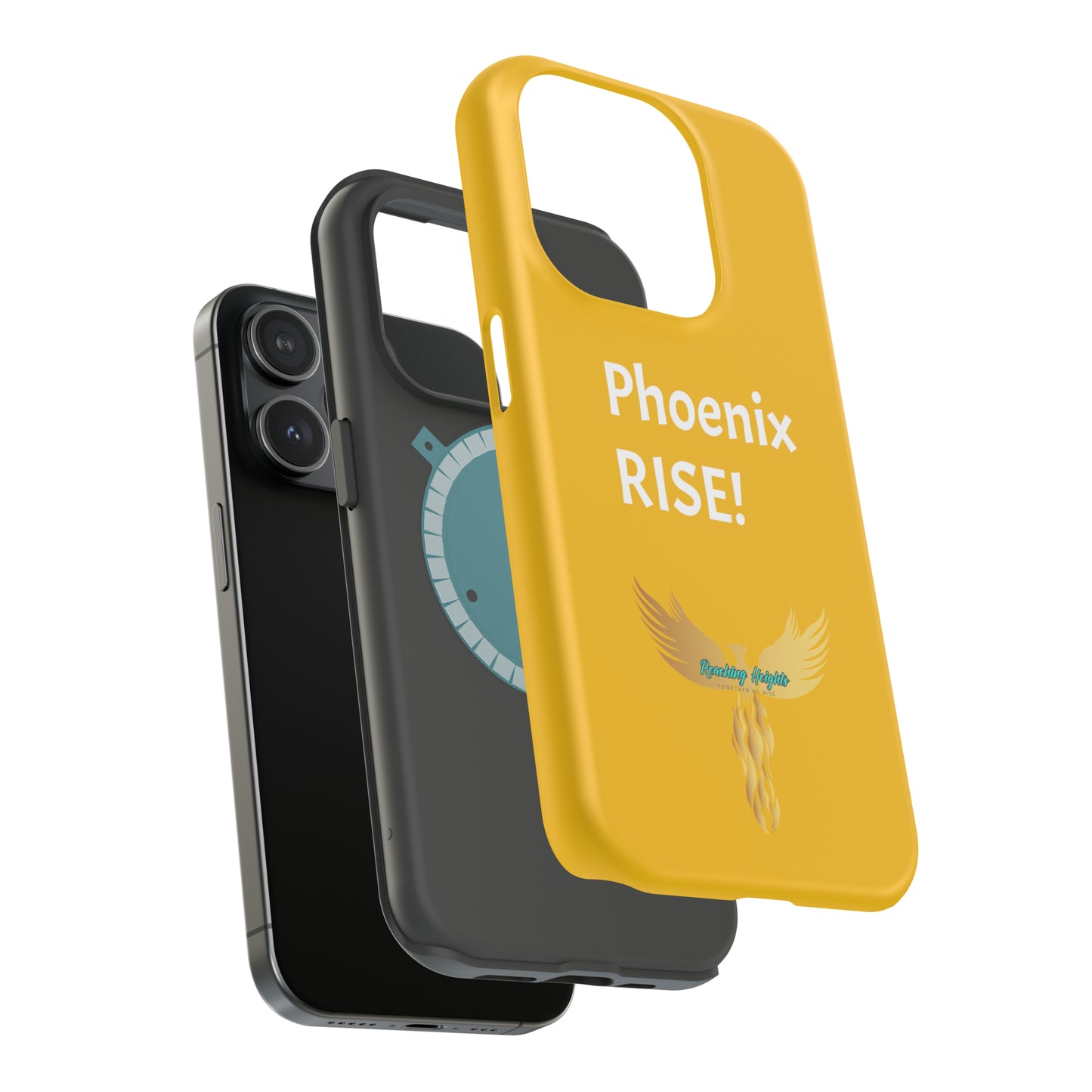 Phoenix Rise: Yellow: White Font: MagSafe Tough Cases