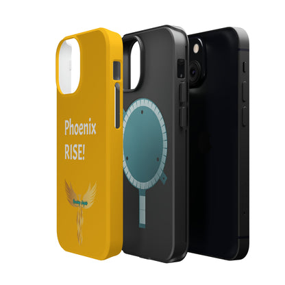 Phoenix Rise: Yellow: White Font: MagSafe Tough Cases