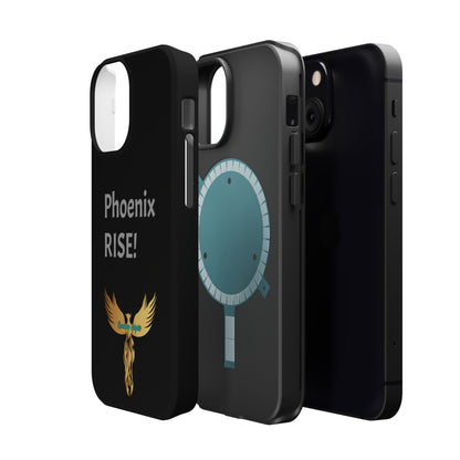 Phoenix Rise: Black: Grey Font: MagSafe Tough Cases