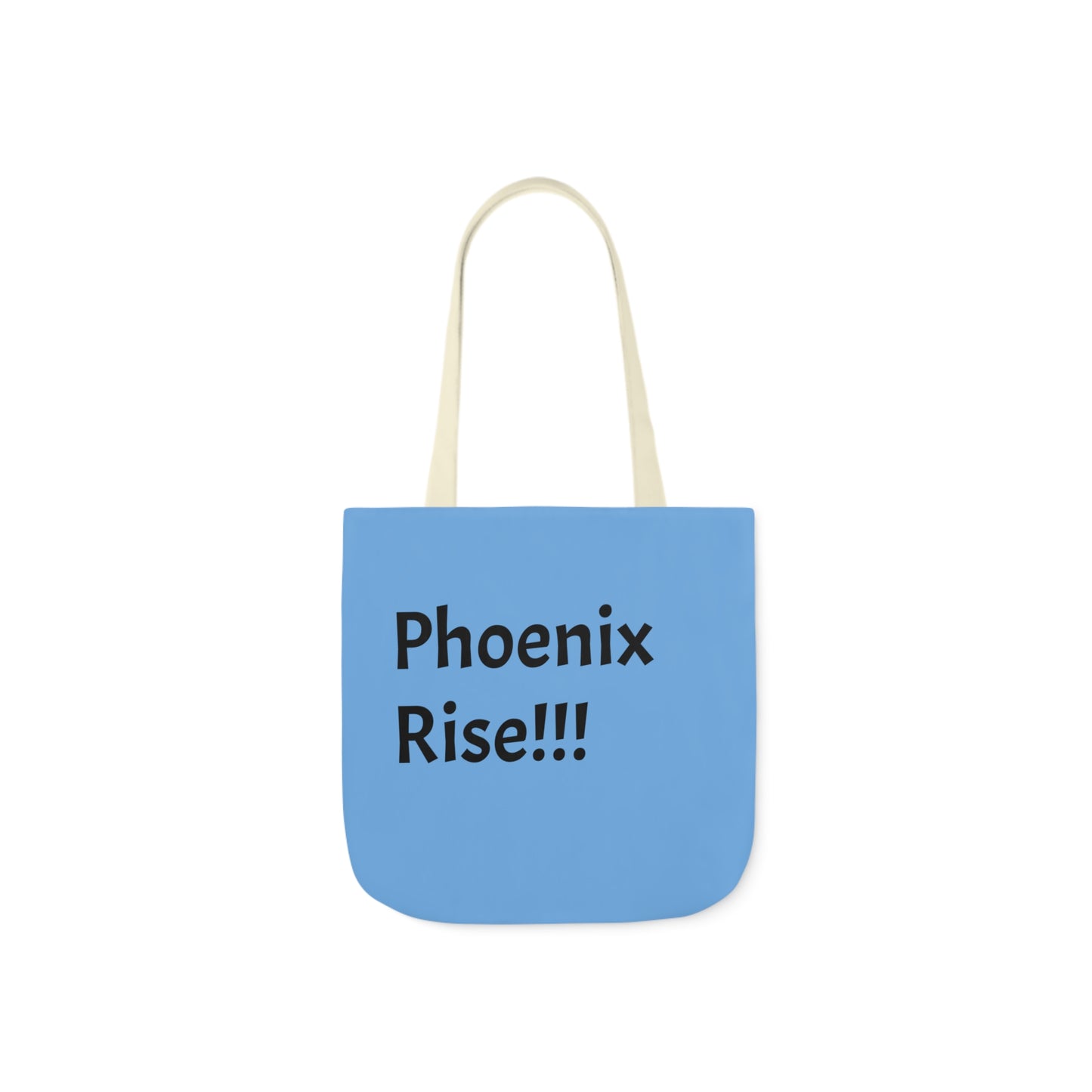 Light Blue: RH Logo: Black Font: Phoenix Rise: Canvas Tote Bag, 5-Color Straps